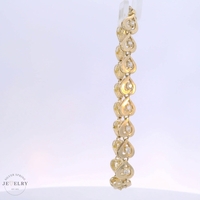 14k Heart Link Bracelet