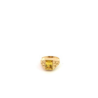 14K Yellow Gold Nugget Signet Ring