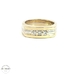 Vantage Solid Men's 14k Yellow Gold and White Gold Diamond Band