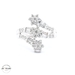 14KT Cluster Diamond White Gold Ring