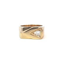 14kt Yellow Gold 12.30 Grams Princess Cut Signet Diamond Ring
