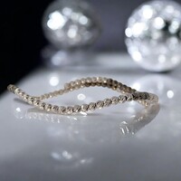 14kt Two-Tone Beaded Wrap Bangle