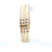 14K Yellow Gold 7.5" Pearl Bracelet 