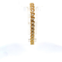 14K Yellow Gold Diamond Tennis Bracelet