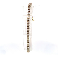 14K Two-Tone Gold Diamond Tennis Bracelet 