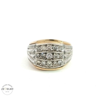 14k Diamond Signet Ring 