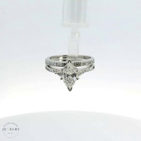 14k White Gold Diamond Wedding Set 