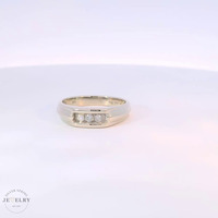 14k Yellow Gold Contemporary Wedding Band