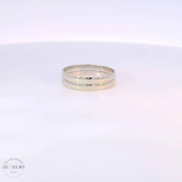 14k White Gold Contemporary Wedding Band