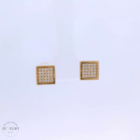 14k Square Stud Earrings