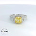 18k Fancy Vivid Yellow 1.79ct Asher Cut Diamond Engagement Ring 