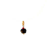 14K Yellow Gold 5mm Azabache Charm/Pendant