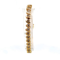 10K Yellow Gold Diamond Tennis Bracelet 