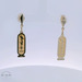 14K Cartouche "Love" Earrings