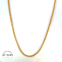 24k Yellow Gold Rolo Link Chain