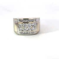 14k White Gold Round Cut VS Diamond Men's Ring 1.50CT Size 10