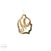 14K Yellow Gold Girl Profile "M" Initial Pendant