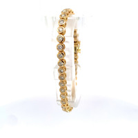 14K Yellow Gold Diamond Tennis Bracelet