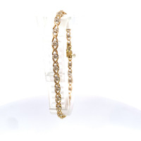 10K Two-Tone Gold Diamond Tennis Bracelet