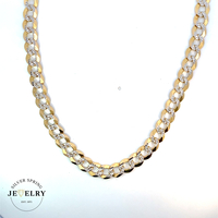 14k Yellow Gold Two-Tone Curb Link Chain