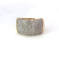14k Yellow Gold 1.40ctw Pave Diamond Ring 