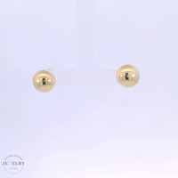 14k Stud Half Dome Earrings