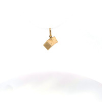 14K Yellow Gold Dice Pendant 