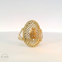 14k Yellow Gold Two-Tone Guadalupe Ring