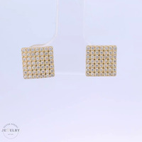 14k Square Stud Earrings