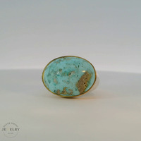 18k Yellow Gold Turquoise Birthstone Ring