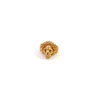 14K Yellow Gold Lion Head Ring 