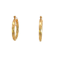 14kt Yellow Gold Twisted Hoop Earrings