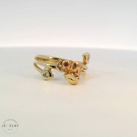 14k Yellow Gold Elephant Ring