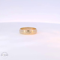 14k Yellow Gold Contemporary Wedding Band