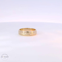 14kYellow Gold Contemporary Wedding Band