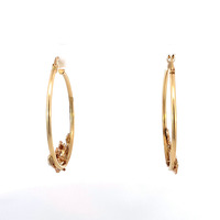 14kt Tri-Toned Quince Hoop Earrings