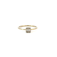 10K YELLOW GOLD, DIAMOND CLUSTER 0.10ct G-H SI1 SOLITAR RING