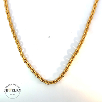 24k Yellow Gold Cable Link Chain