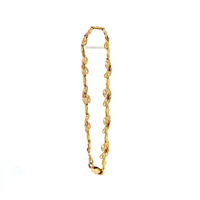 14K Two-Tone Gold 7.5"  Diamond-Cut Bracelet