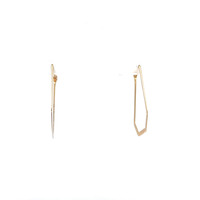  14k Yellow Gold Geometric Hoop Earrings