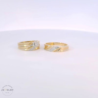 14k Yellow Gold Round Diamond Trio Set