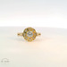 14k Yellow Gold Flower W/ Cubic Zirconia Ring