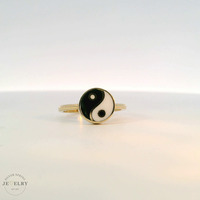 14k Yellow Gold Yin-Yang Ring