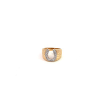 14K Yellow Gold Horseshoe Ring 