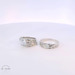 14k White Gold Round Cubic Zirconia Trio Set