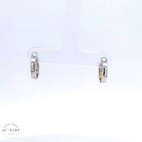 14k Squared Tube Huggies Earrings 