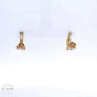 14k Flower Huggies Earrings