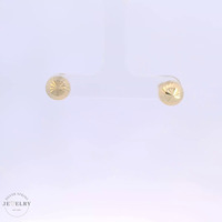 Diamond Cut Dome Stud Earrings