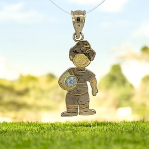 14Kt Tow-Tone Boy w/ Soccer Ball Pendant 