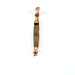 14K Yellow Gold Red Evil Eye ID Bracelet 